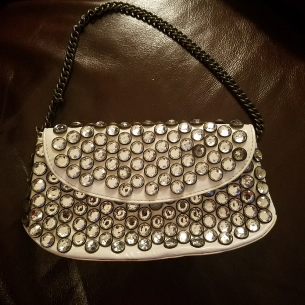 Betsey Johnson RARE Jewel Leather Mini Bag Clutch